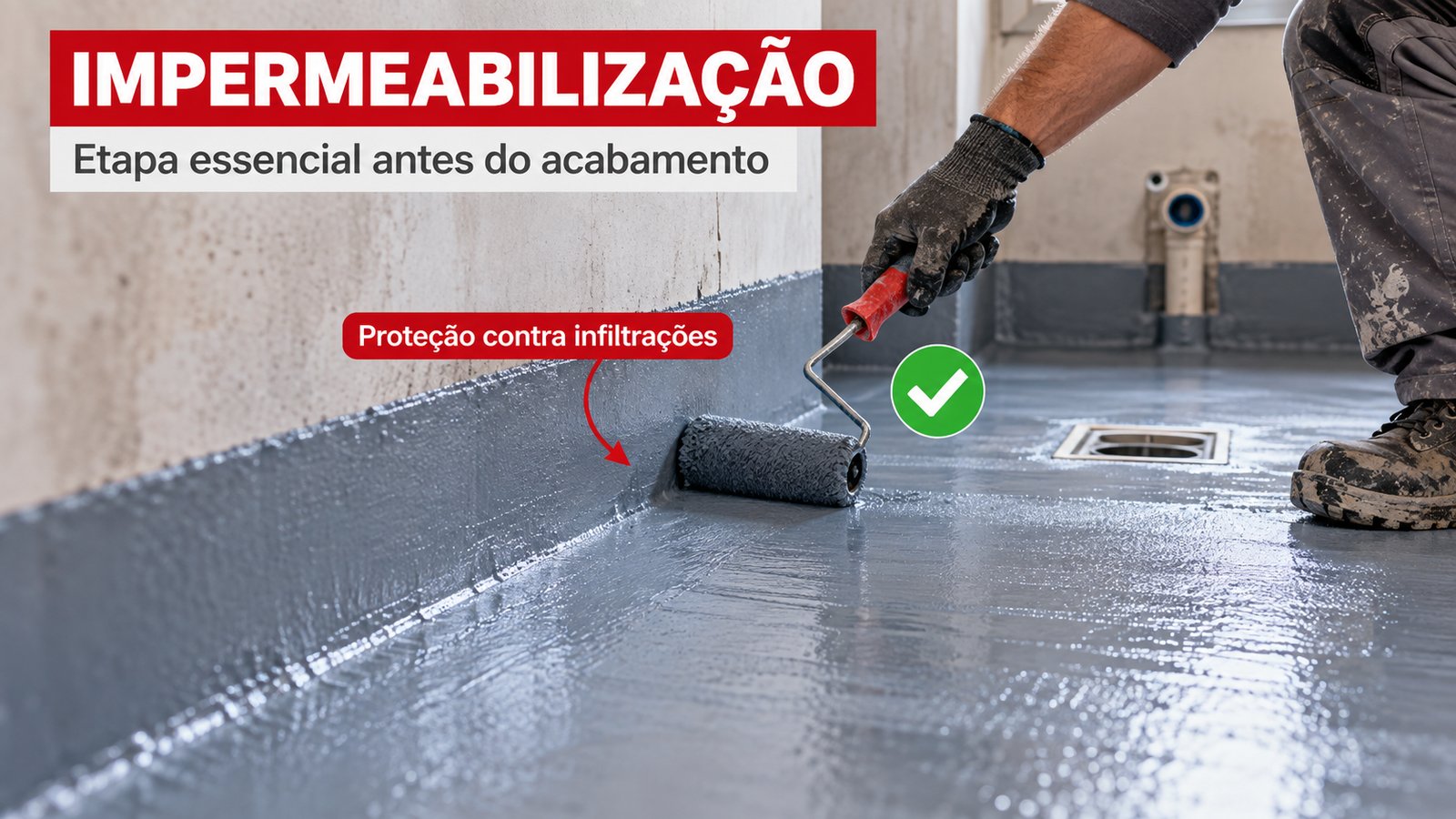 Erro #003 — Impermeabilização mal feita: a infiltração no vizinho nasceu três semanas antes do piso